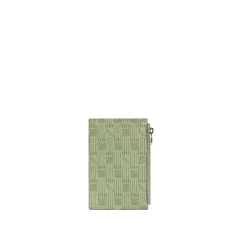 3 Credit Card Holder with Zip in Mint