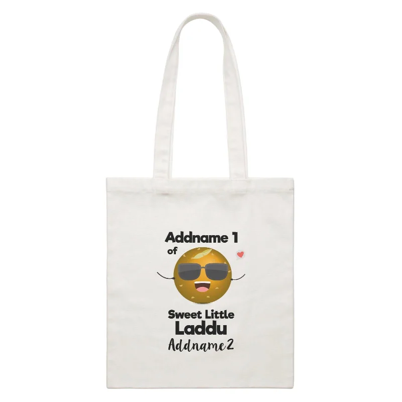 Military - Inspired Canvas Rucksack for Outdoor AdventuresAddname 1 of Sweet Little Laddu Addname 2 White Canvas Bag