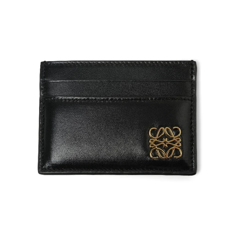 Anagram Puffer Plain Card Holder in Black