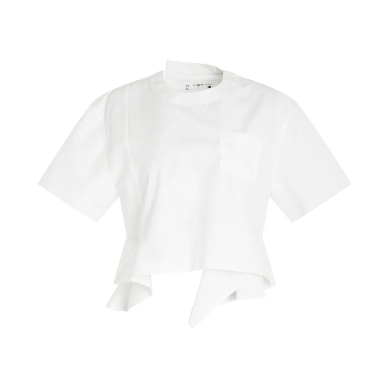 Cotton Poplin T-Shirt in Off White