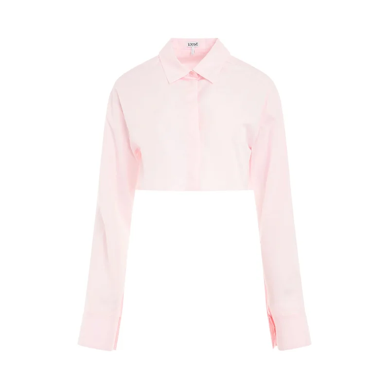 Cropped Shirt in Cotton Candy