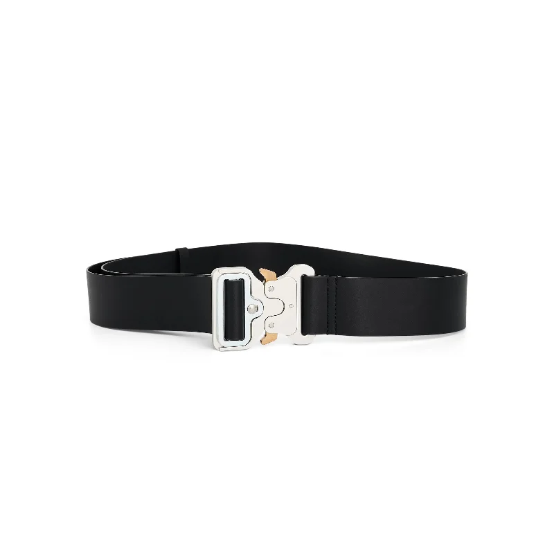 Large Metal Buckle Belt in Black