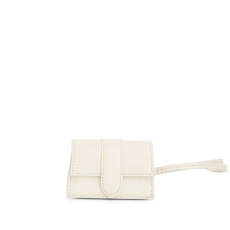 Le Porte Bambino Leather Pouch in Light Ivory