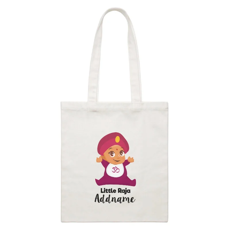 Customizable Canvas Tote Bag for Brand PromotionLittle Raja Baby Addname White Canvas Bag