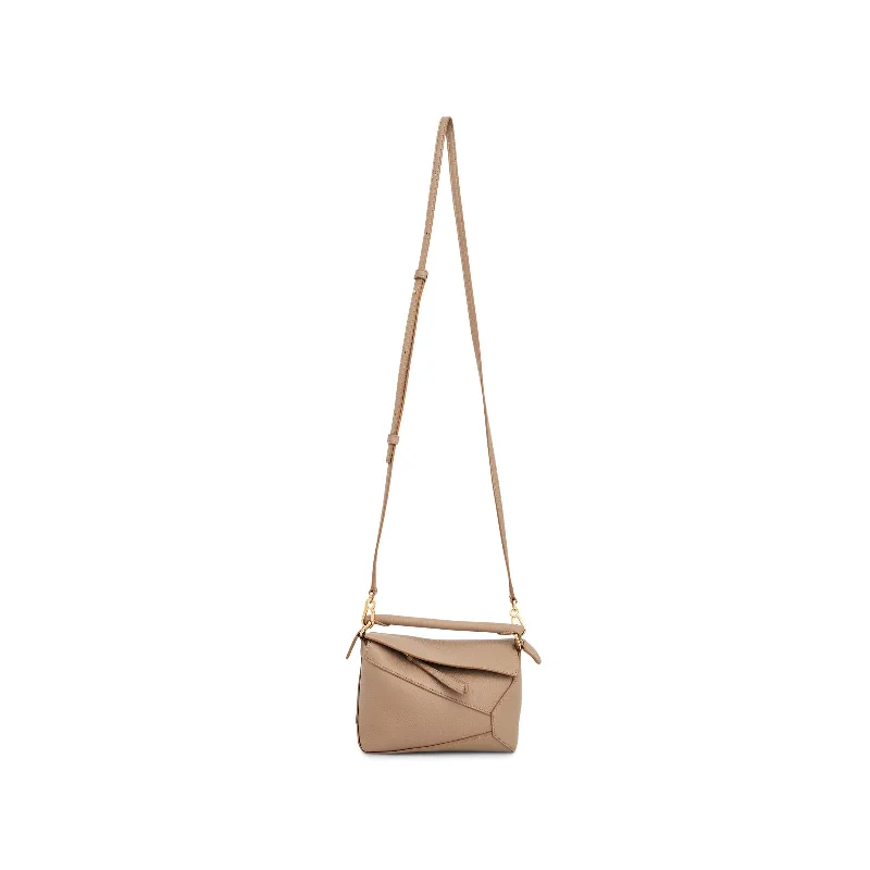 Mini Puzzle Edge Bag in Soft Grained Calf in Sand