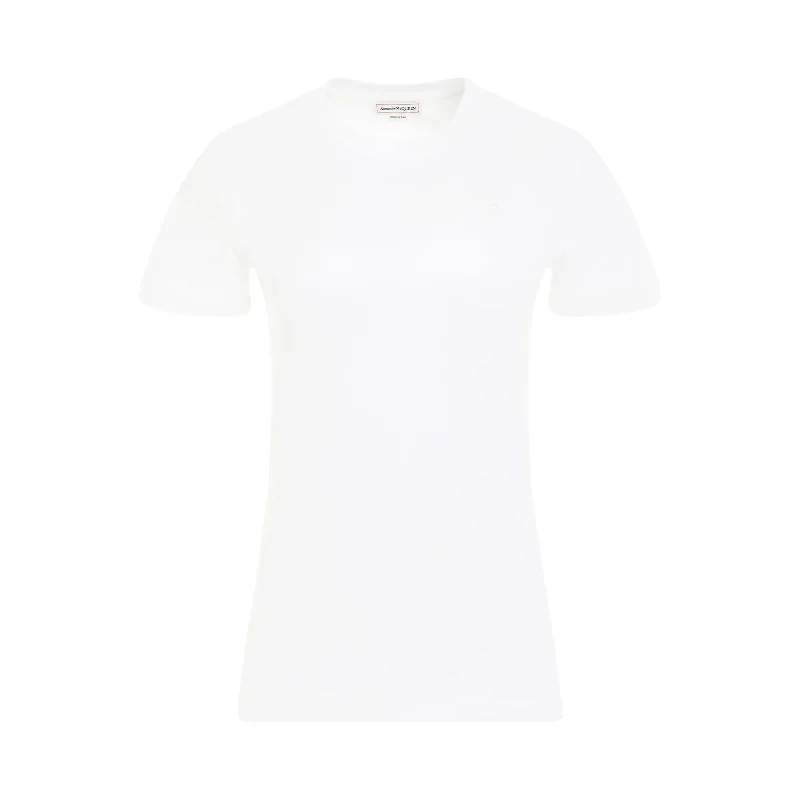 Organic Stretch Jersey Fitted T-Shirt in White