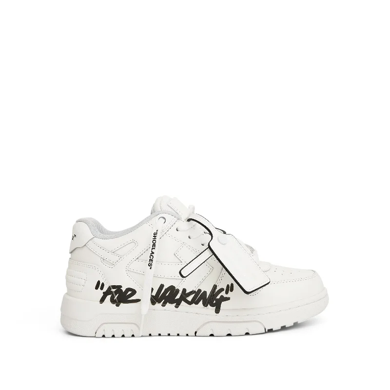 Out of Office "For WALKING" Leather Sneaker in White/Black