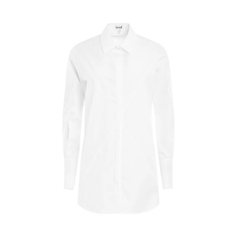 Puzzle Fold Shirt in Optic White