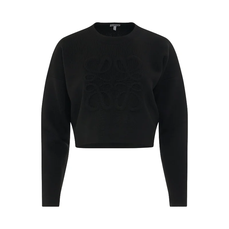 Short Anagram Sweater in Black