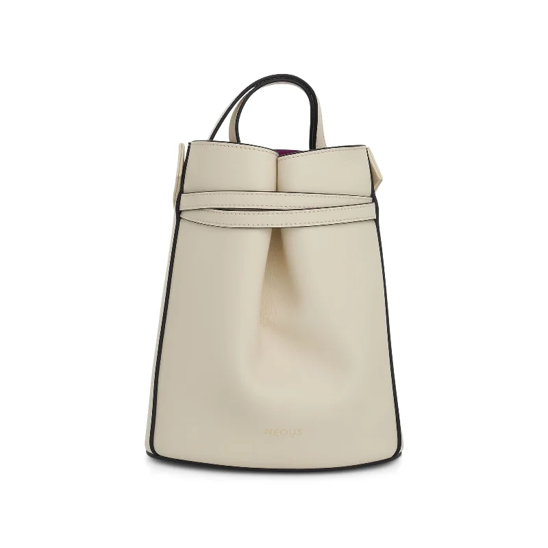 Vegan Leather Bucket Bag in Light Gray for the Ethical FashionistaSigma Small Bucket Bag in Cream