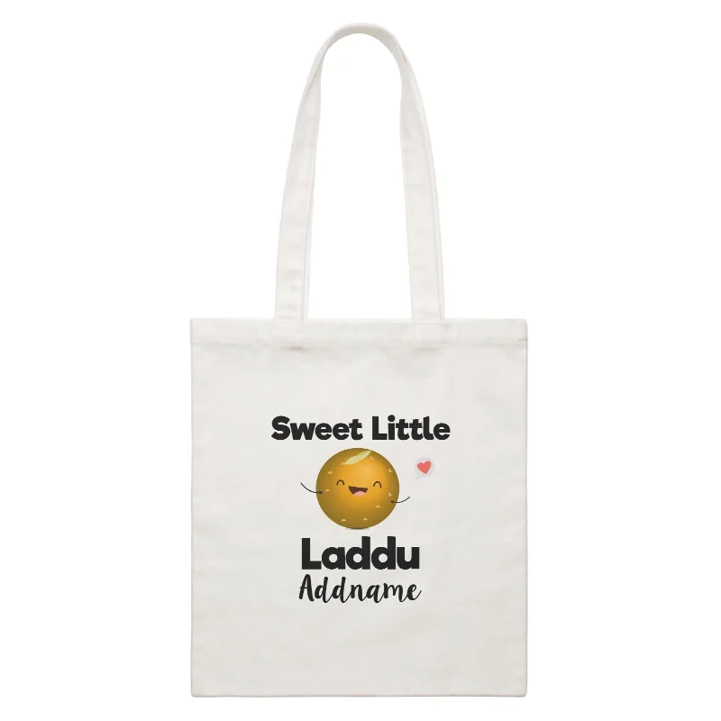 Multicolor Striped Canvas Tote Bag for Beach TripsSweet Little Laddu Addname White Canvas Bag