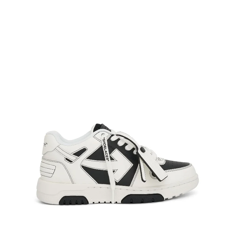 Women Out of Office Calf Leather Sneaker in Black/White