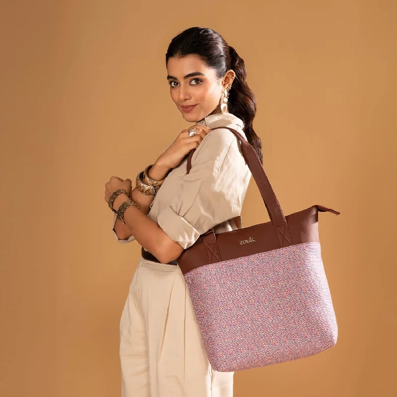 Embroidered Tote Bag in Beige with Floral Motifs for a Boho - Chic VibeBengal Mosaic Everyday Tote Bag