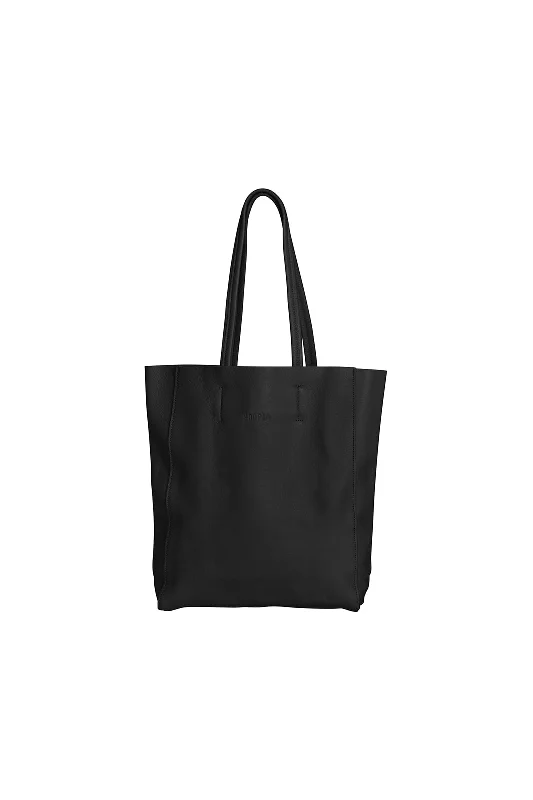 Faux Fur - Trimmed Tote Bag in White for a Cozy Winter LookBlack Open Top Tote