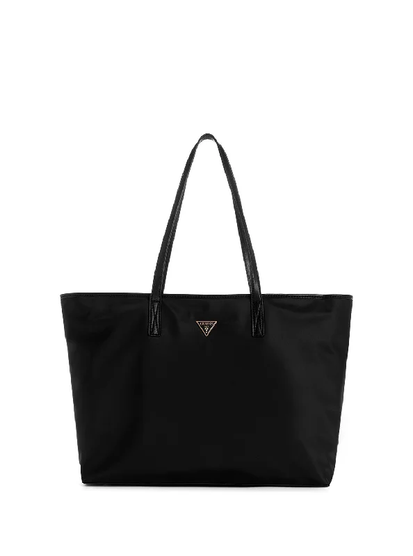 Tote Bag with RFID - Blocking Pocket in Black for Protecting Your Cards and InformationBlack Power Play Nylon Tote Bag