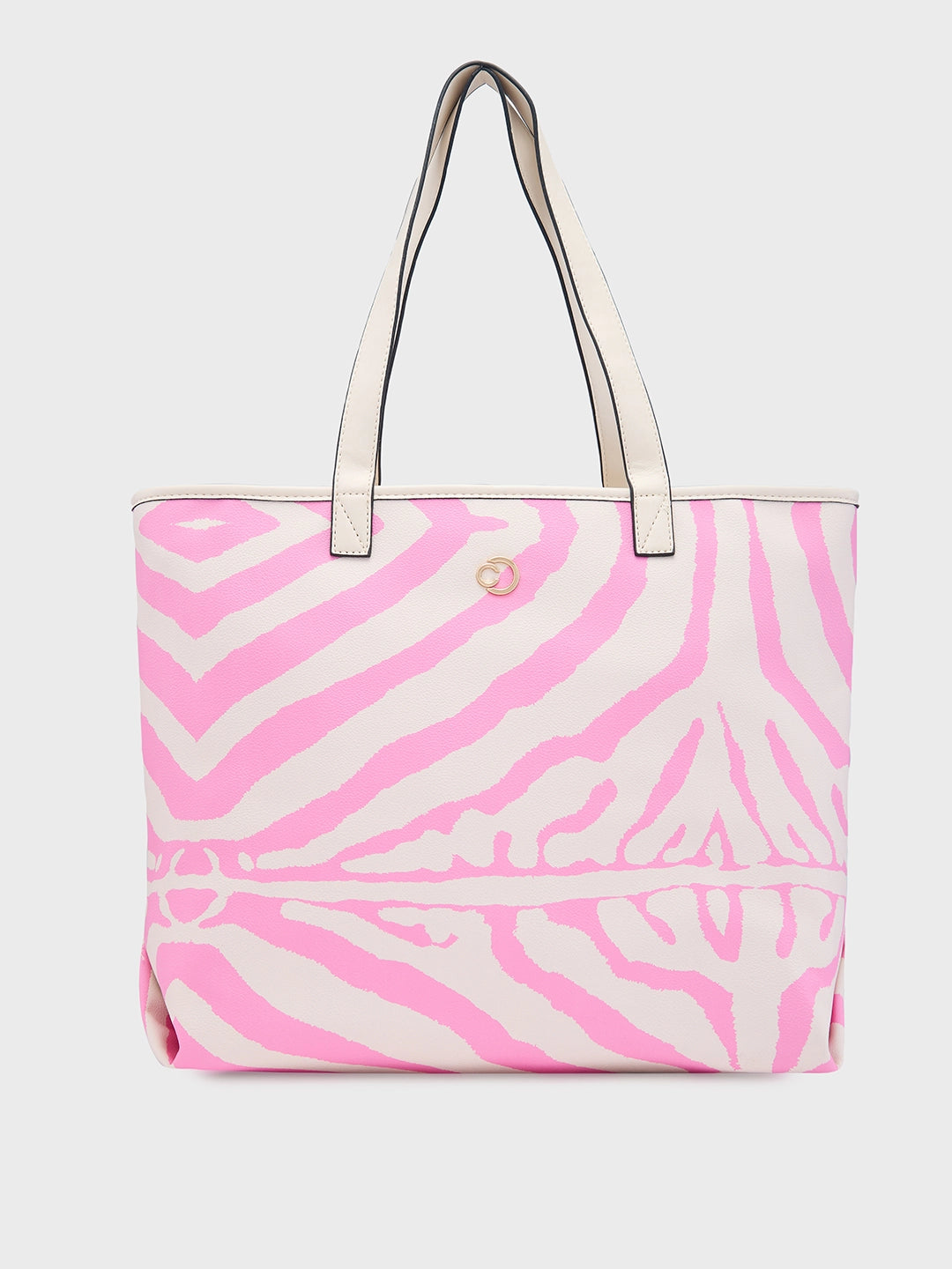 Geometric - Printed Tote Bag in Multicolor for a Contemporary and Trendy OutfitCaprese Zuzu Tote Large Cream