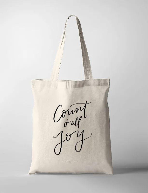 Geometric - Printed Tote Bag in Multicolor for a Contemporary and Trendy OutfitCount it all Joy {Tote Bag}