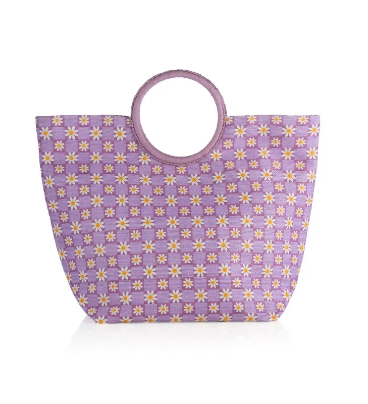 Waterproof Tote Bag in Yellow for Outdoor Activities in Wet WeatherDaisy Tote In Lilac