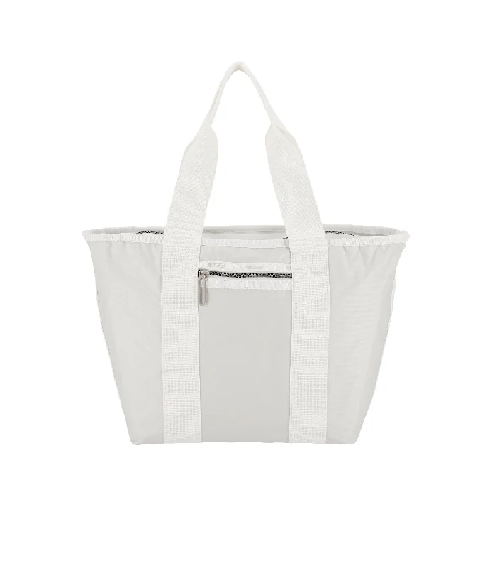 Women's Tote Bag with Inner Compartments in Gray for Organizing Everyday EssentialsEssential East/West Tote