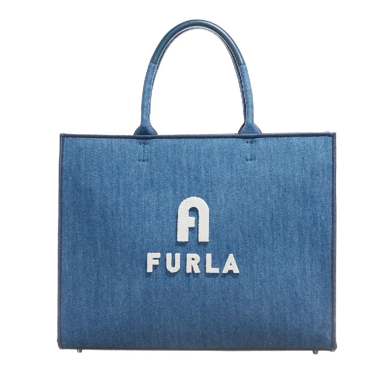 Faux Fur - Trimmed Tote Bag in White for a Cozy Winter LookFurla Women's Opportunity Tote Blue Jay Marshmallow Small