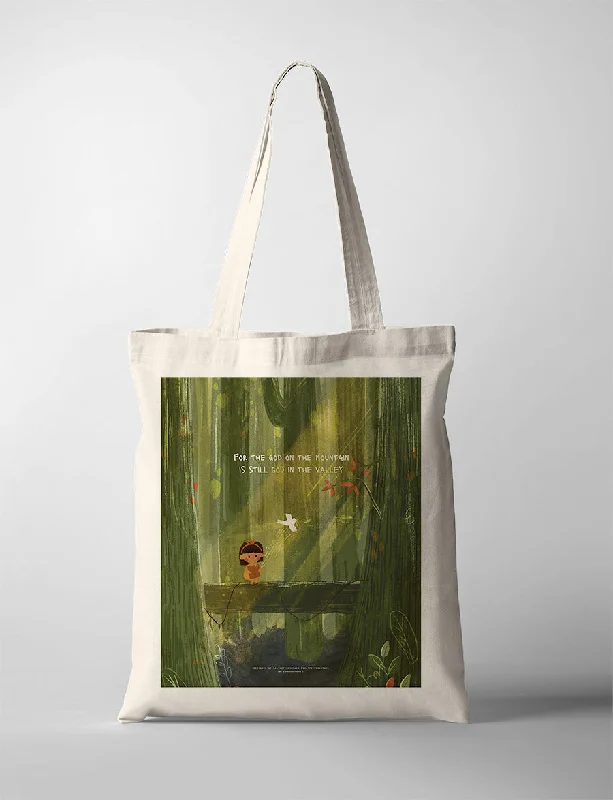 Tote Bag with Adjustable Shoulder Strap in Olive Green for Comfortable CarryingHe is with Us {Tote Bag}