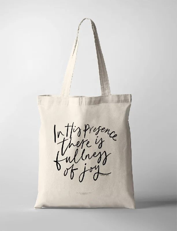 Women's Tote Bag with Inner Compartments in Gray for Organizing Everyday EssentialsIn His Presence {Tote Bag}