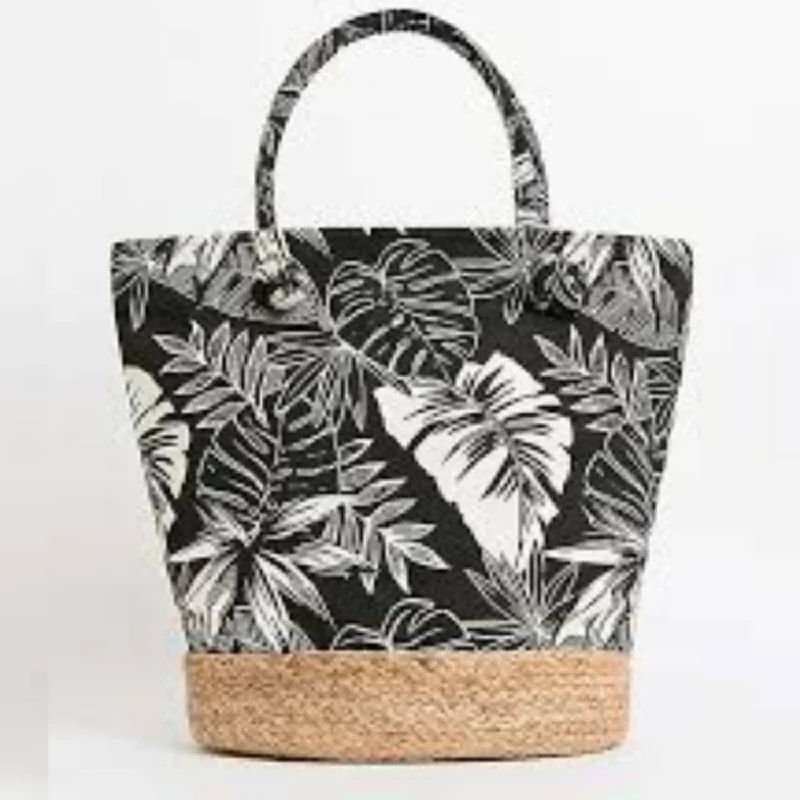 Women's Tote Bag with Magnetic Closure in Orange for Easy Access on the GoKai Tote In Black And White