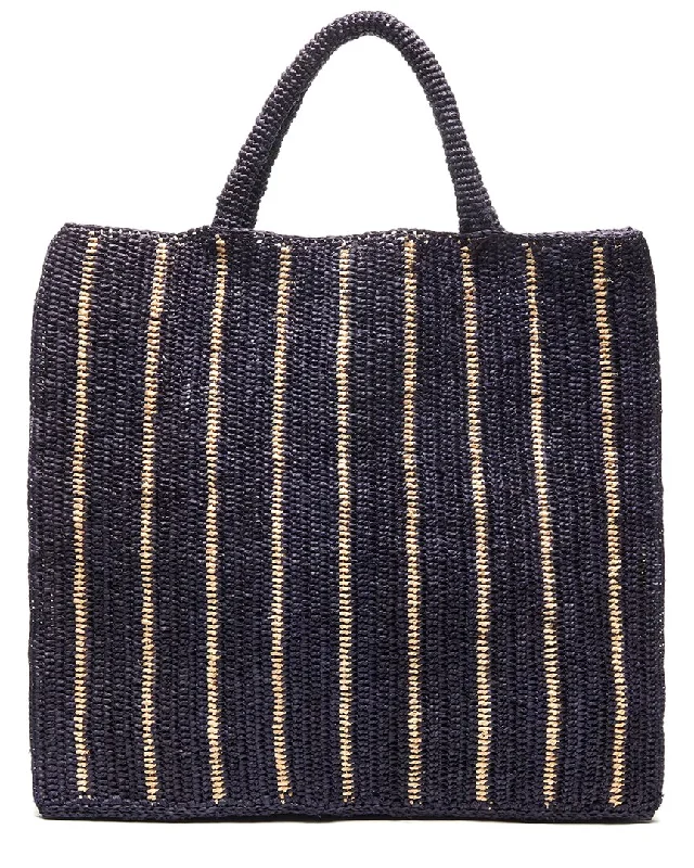 Tote Bag with RFID - Blocking Pocket in Black for Protecting Your Cards and InformationMar Y Sol Marbella Raffia Tote