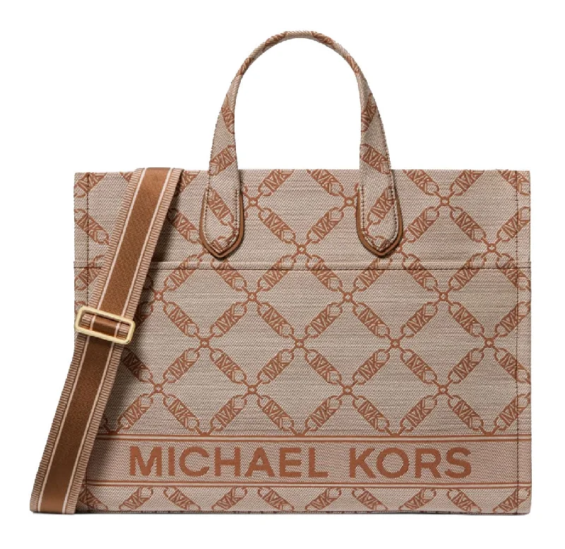 Monogrammed Tote Bag in Brown Leather with Personalized Initials for a Custom and Elegant TouchMIchael Michael Kors Women's Gigi Luggage Grab Tote Handbag