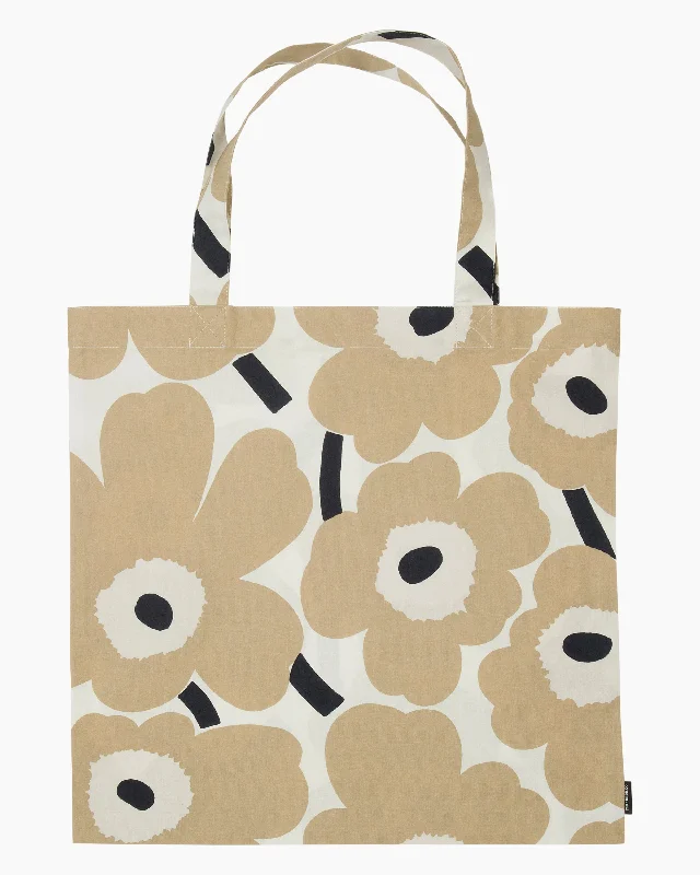 Tote Bag with RFID - Blocking Pocket in Black for Protecting Your Cards and Informationpieni unikko beige - tote bag