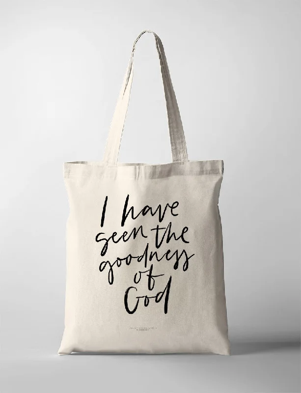 Tote Bag with Adjustable Shoulder Strap in Olive Green for Comfortable CarryingThe Goodness of God {Tote Bag}