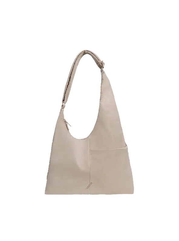 Women's Tote Bag with Inner Compartments in Gray for Organizing Everyday EssentialsThe Midi Arc (Clay)