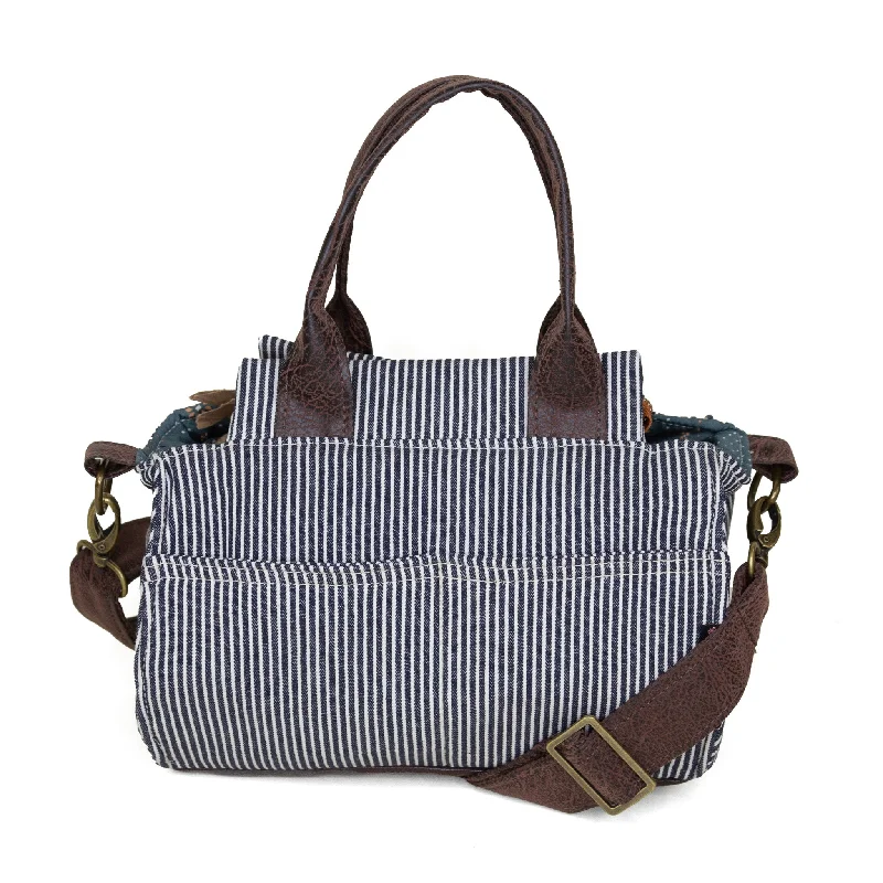 Suede Crossbody Bag in Olive Green for Fall Fashion StatementsAnita: Railroad Stripe