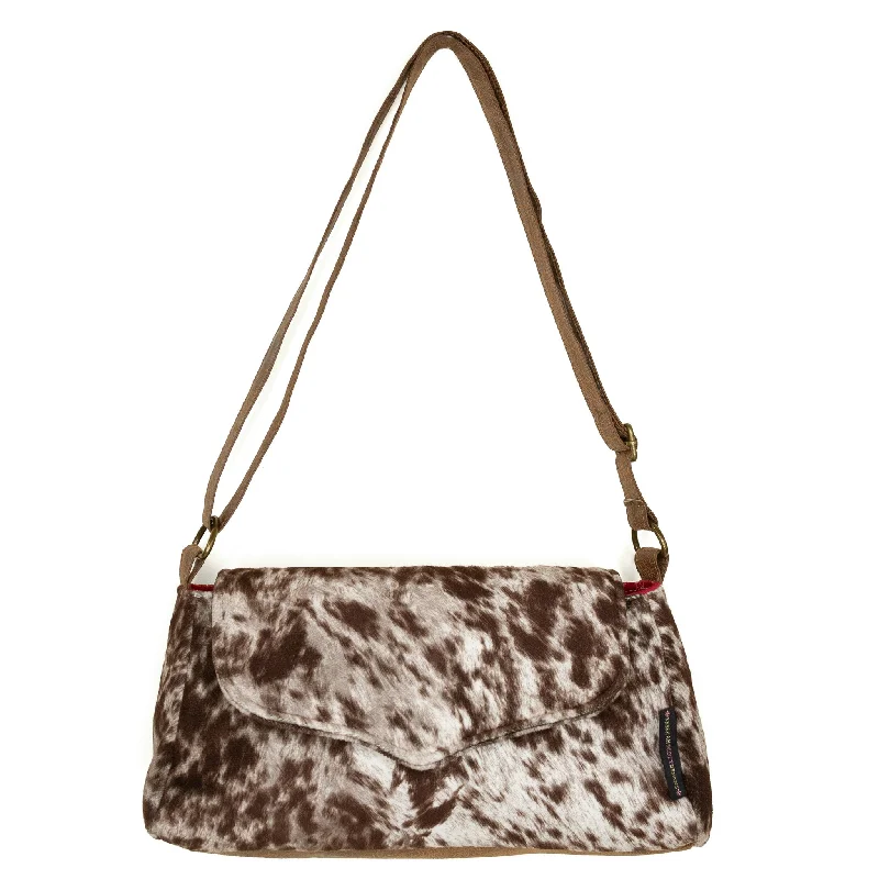 Large Faux Leather Crossbody Bag in Brown with Tassel Details for Casual TravelAnnie: Stampede Cowhide