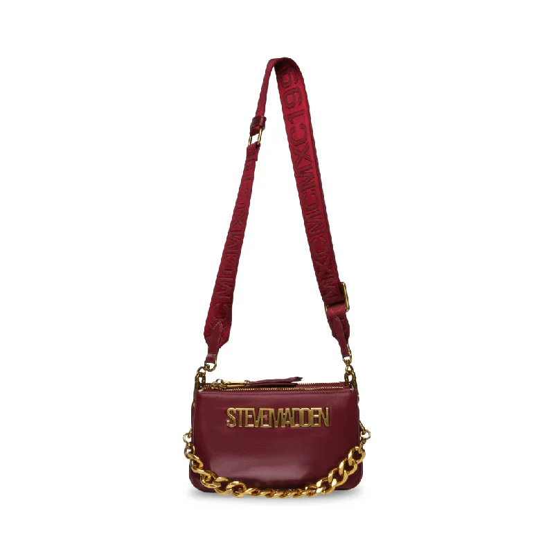 Suede Shoulder Bag in Pink with Tassel Accents for Casual OutingsBNICCO-V BURGUNDY