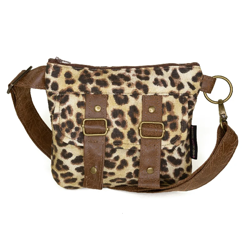 Suede Crossbody Bag in Olive Green for Fall Fashion StatementsBrittany: Leopard