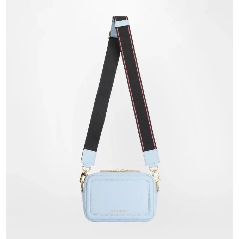 Quilted Leather Crossbody Bag in Cream for a Classic and Elegant AppearanceChiara Ferragni blue Fabric Crossbody Women's Bag