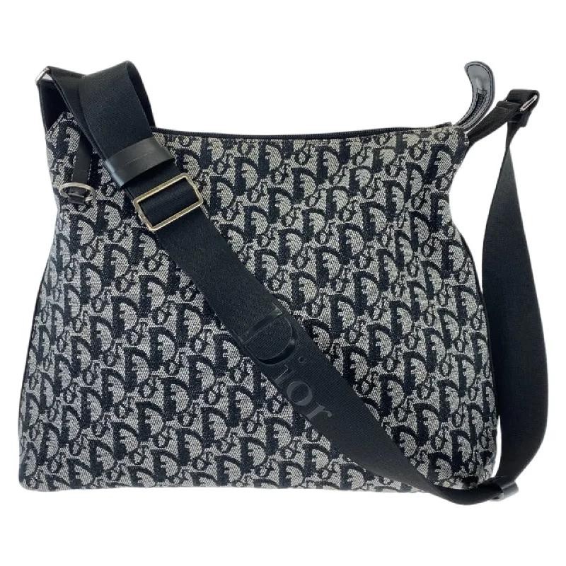 Leather - Trimmed Denim Crossbody Bag in Blue for a Vintage - Inspired LookDior Trotter Canvas Messenger Bag