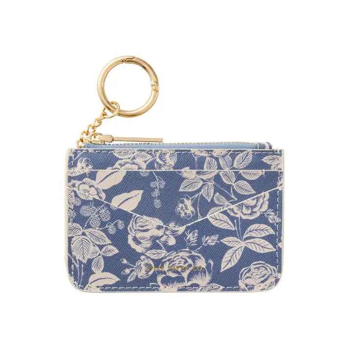 Mirrored Clutch in Silver for Futuristic - Themed GatheringsEnglish Rose Keychain Card Case