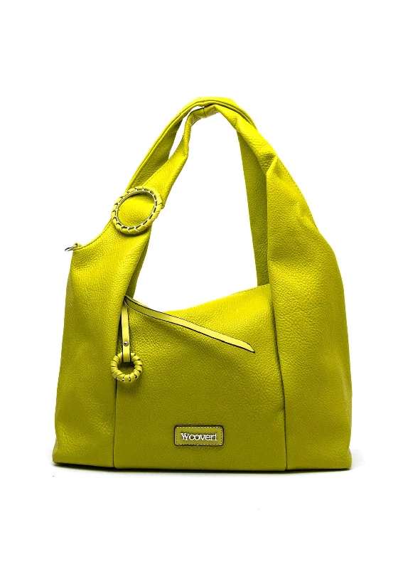 Women's Waterproof Nylon Shoulder Bag in Green for HikingZen Collection Pebbled Hobo Bag, Lime Green