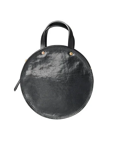 Suede Crossbody Bag in Olive Green for Fall Fashion StatementsHandmade Womens Black Leather Round Handbag Purses Black Round Shoulder Bag Crossbody Purse for Women