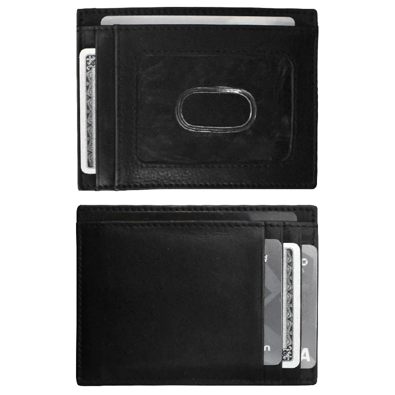 Sports - Themed Women's Card Cases in Black and White Stripes for Athletic EnthusiastsMEN'S WALLET PREMIUM LEATHER POCKET CARD HOLDER