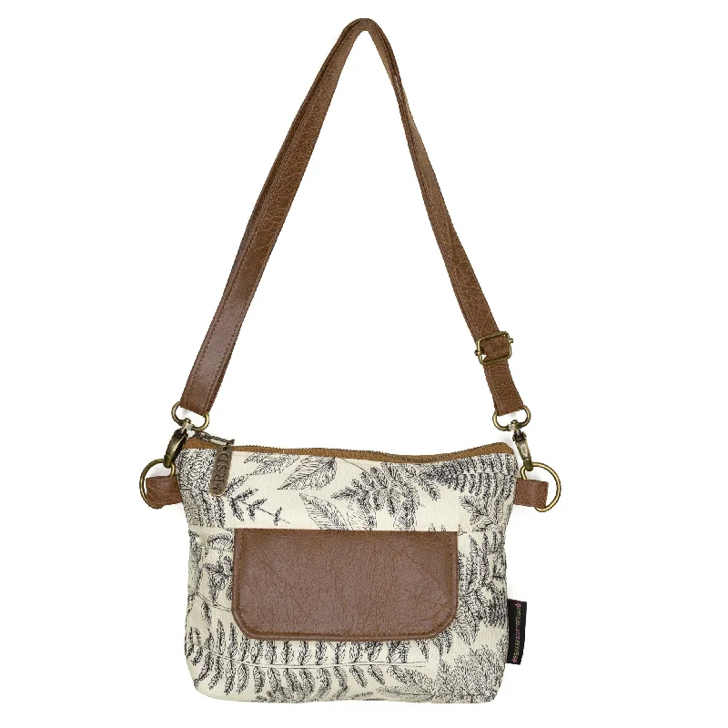 Quilted Leather Crossbody Bag in Cream for a Classic and Elegant AppearanceOlivia: Fern