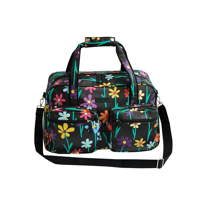 Shoulder Bag with Geometric Pattern in Multicolor for a Contemporary StyleSoGood Candy Weekender Bag | Wild Flowers