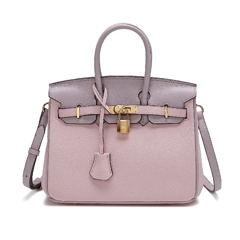 Women's Shoulder Bag with Adjustable Strap in Pink for ComfortTiffany & Fred Top-Grain Leather Shoulder Bag