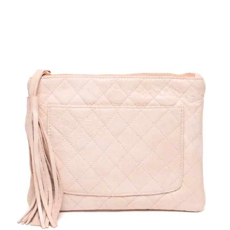 Floral - Printed Satin Clutch in Pink for Spring GalasWomen's Bisou Clutch In Pink Blush