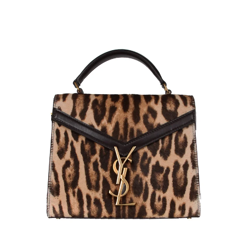 Printed Silk Shoulder Bag in Red for a Pop of ColorCassandra Mini Top Handle, Leopard Pony