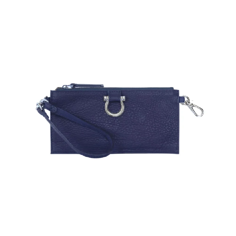 Silver Navy Raw Leather