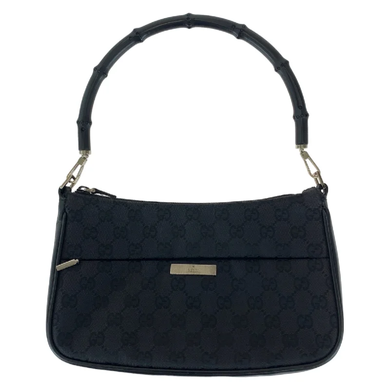 Luxury Leather Women's Satchels in Classic Black for Office ProfessionalsGucci Bamboo Canvas Leather Handbag