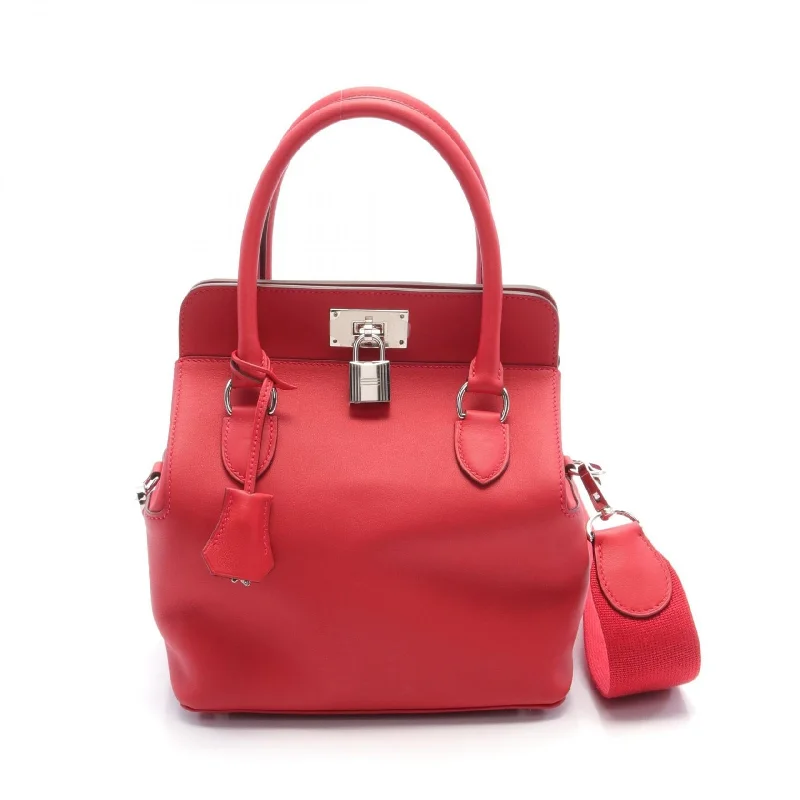 Water - Resistant Women's Satchels in Beige for Outdoor EnthusiastsHermes Toolbox 20 Handbag Red